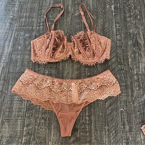 🤎NWT V Secret Dream Angels Set 36D Bra & Large Panty🤎